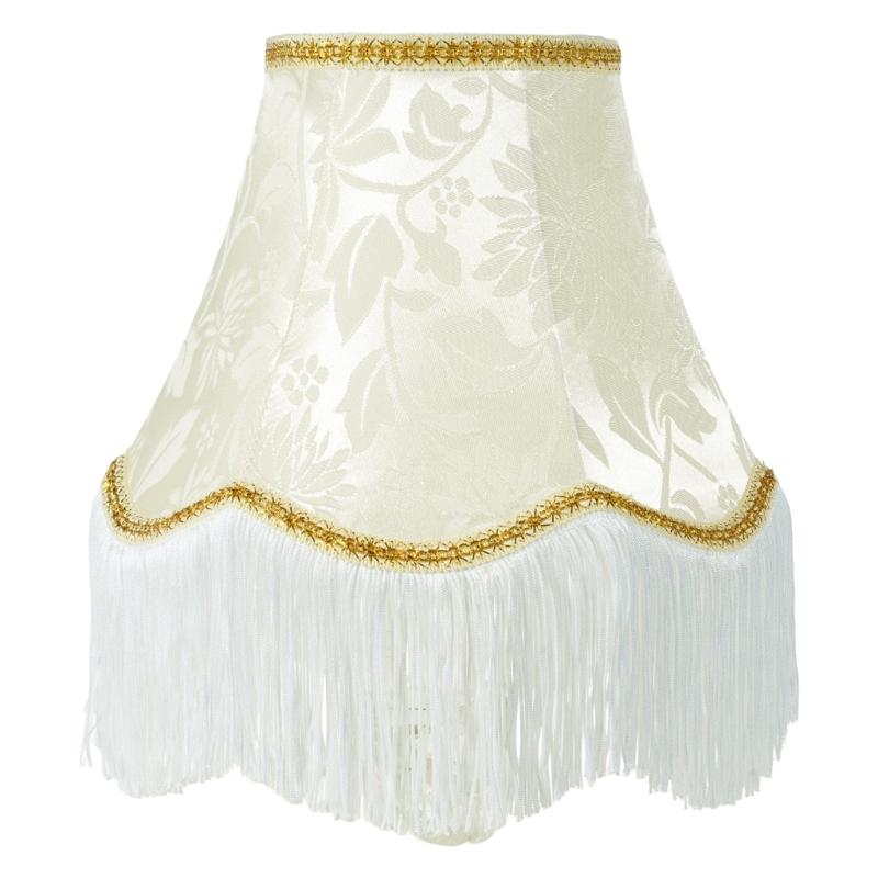 Soft Light Filtering Cloth Lamp Shade With Delicate Lace Trim Elegant Fringe Lampshades For Reading And Relaxation