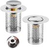 2025 Filter Basket Stainless Steel News Bathroom Sink Plug Stopper Sink Drain Hair Catcher for Washroom Restroom Kitchen Good