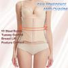 Luxurious Hourglass Waist Cincher: Abdominal Binder with Breast Support, 10 Steel Bones, 4 Rows, 13 Hooks for Postpartum Body Shaping.