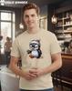 Camiseta de Pingüino Gruñón para Café | Camiseta Linda de Animal Malhumorado con Humor Invernal