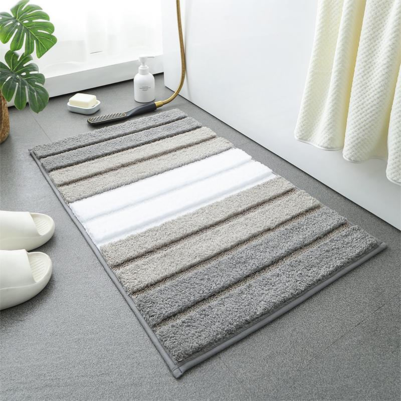 

Bathroom carpet super absorbent washable floor anti-skid mat Superfine fiber thick plush rubber floor mat plush shower blanket. 400MMx600MM