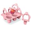 DIY Teething Ice Cream Stick Mold BPA-Free Reusable Ice Cream Mold Easy Clean 6 Cavity Popsicle Ice Cream Stick Mold