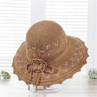 Women's Spring and Summer Thin Sun Hat Foldable UV Protection Sun Hat Straw Hat