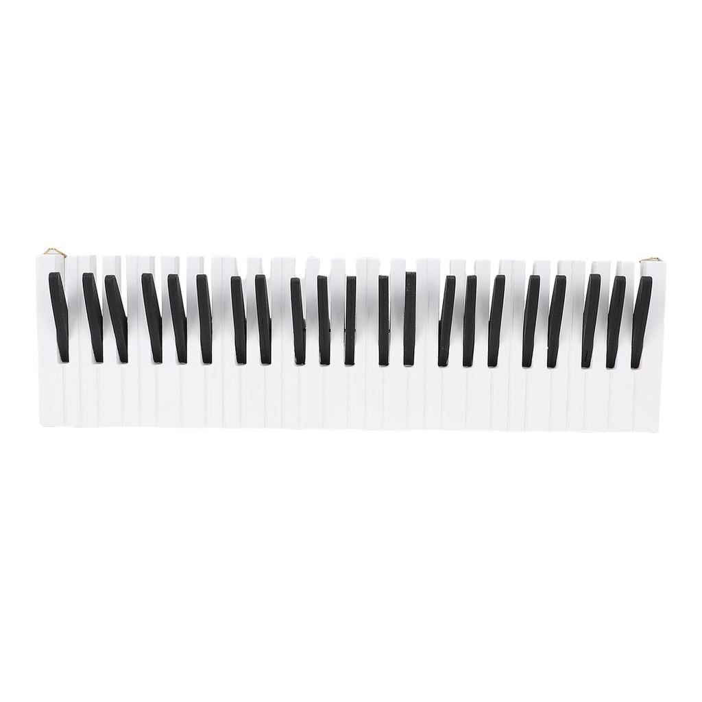 Nordic Style Wall Mounted Coat Rack Hook Piano Key Design Wood Coat Hanger for Home