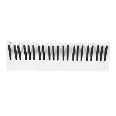 Nordic Style Wall Mounted Coat Rack Hook Piano Key Design Wood Coat Hanger for Home