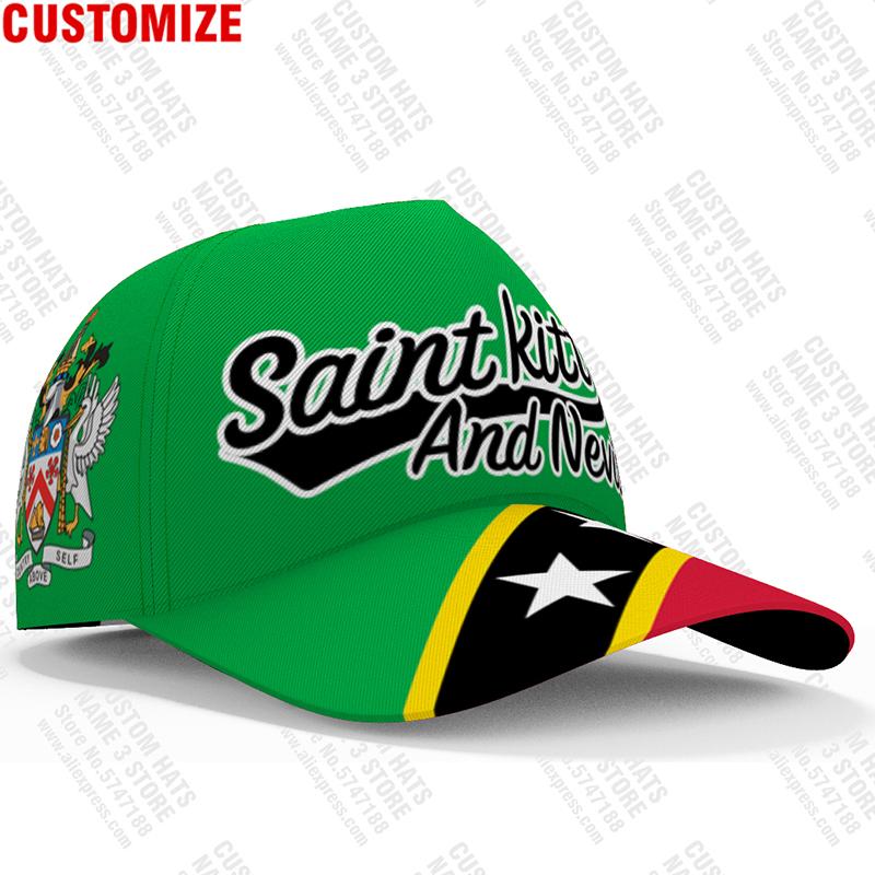 Saint Kitts And Nevis Baseball Cap Custom Made Name Team Logo Kn Hat Kna Country Travel Christopher Nation Flag Po Headgear