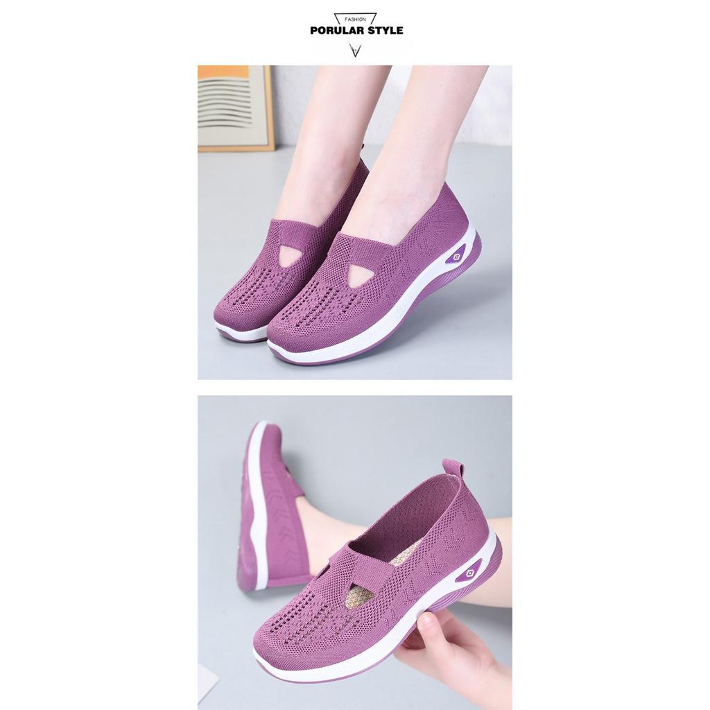 Damen Übergröße Schuhe mit weichen Sohlen, nicht ermüdend beim Auftreten. Mesh Atmungsaktive Stoffschuhe