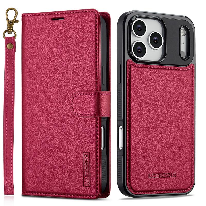 Für iPhone 17 Pro Max Brieftaschenhülle Luxuriöses Magnetisches PU-Leder Kartenfächer Klappbarer Handyhalter Abdeckung Für iPhone 16 15 14 13 Pro Max 12 11 Air