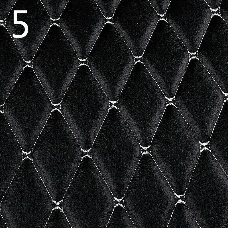100x158cm Faux Leather Fabric Foam Quilted Padded for Car Interior Seat Cover Sofa Cushion Wear Resistant DIY