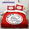 AFC Ajax Pattern Bedding,Quilt Set Quilt Cover Pillowcase Home Birthday Gift(1 * Duvet Cover + 2 * Pillowcase, Without Core)
