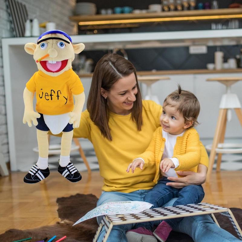 Jeffy Handpop Kinderen Handpoppen Talkshow Feest Attribuut Raar Open Mond Jeffy Jongen Handpop Jongens Meisjes Populaire Speelgoed 2024