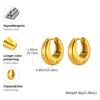 Minimalist Gold Color Hoop Earrings Stainless Steel Chunky Earrings for Women Girls Hypoallergenic Jewelry Aretes Mujer Trend