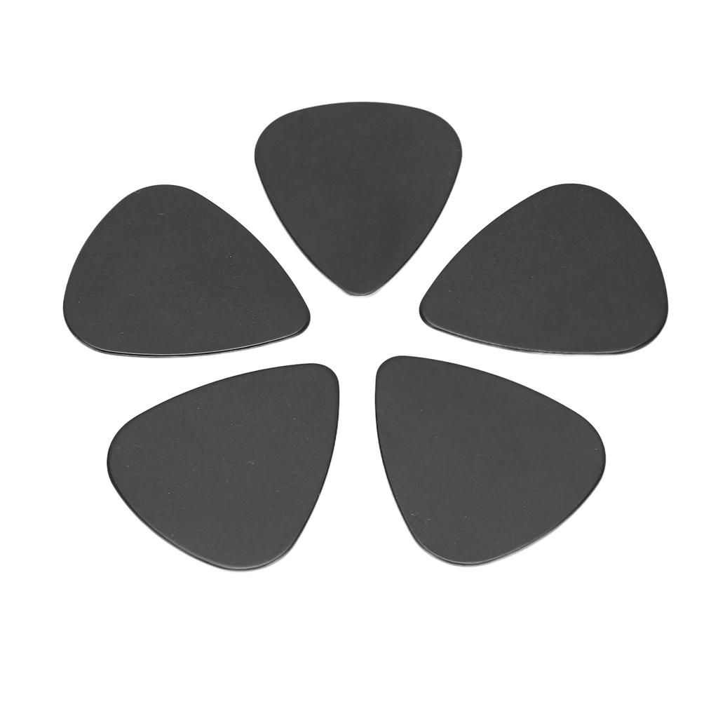 5Pcs Guitar Picks for Acoustic Folk PVC Musical Instrument Accessories Gifts 0.71mm Black
