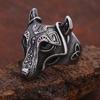 Vintage Viking Wolf Ring For Men Stainless Steel Trinity Celtics Knot Ring Nordic Viking Amulet Jewelry Gift Wholesale Size 7-13