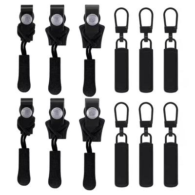 12Pcs Universal Zipper Repair Kit Quick Instant Detachable Zipper Head Replacement Zipper Slider Pull For 3 Different Size