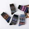 5 par skarpet zimowych, męskie pogrubione skarpety z wełny króliczej, etniczne skarpety tubowe i skarpety damskie