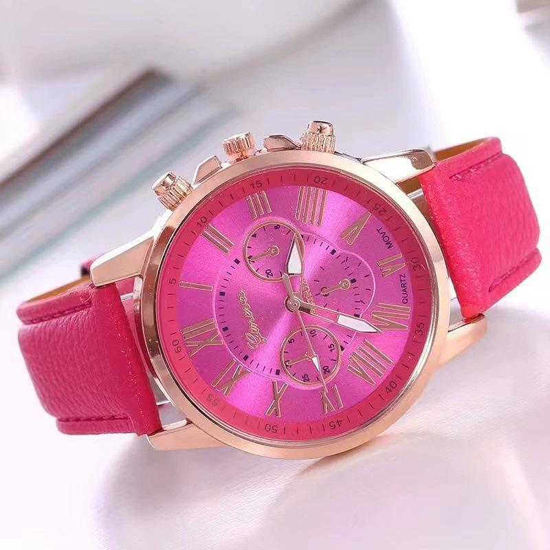 Damenuhren Marke Sportstil Mode Damenuhr Lederuhr Herren Mädchen Damen Quarz Armbanduhren Montre Femme
