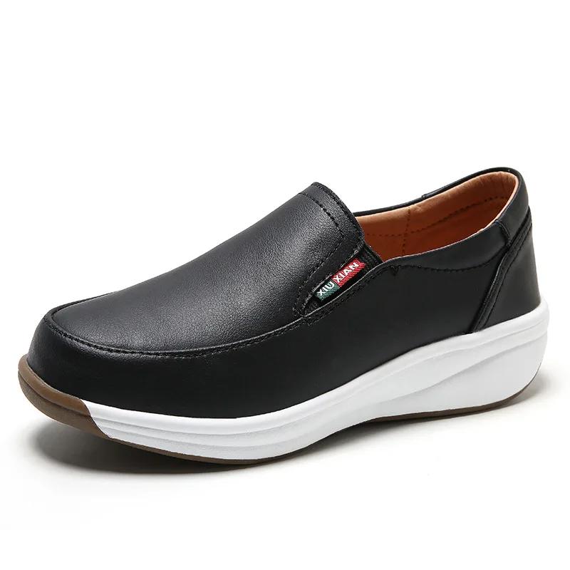 

Модная маленькая кожаная обувь в британском стиле для женщин, весенняя, на шнуровке, повседневная спортивная обувь, модные туфли-лоферы на платформе и танкетке, размер 41 35