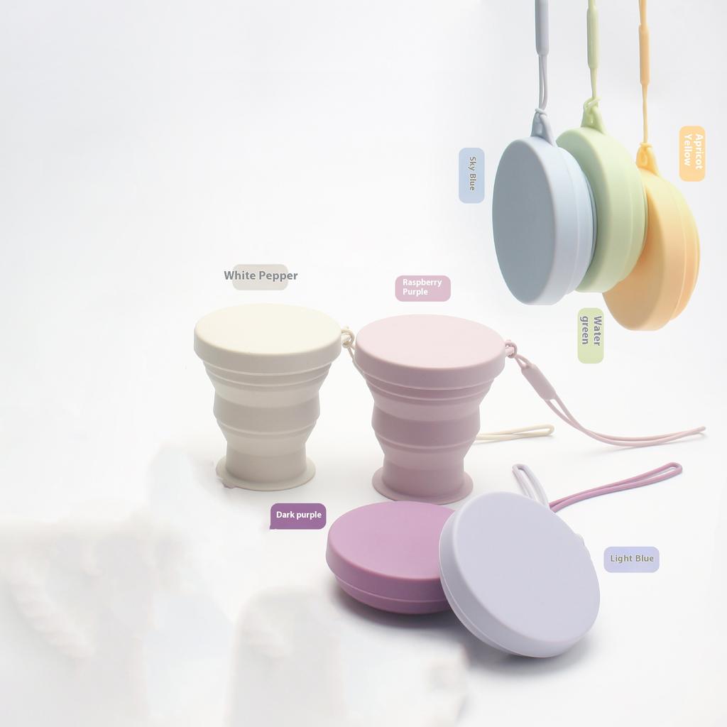 Portable Folding Silicone Outdoor Cup High Temperature Resistance Travel Compression Gargle Practical Drinkware for On-The-Go
