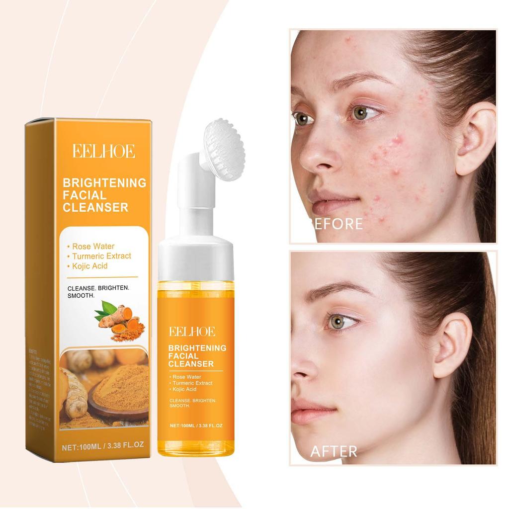 EELHOE  Turmeric Pore Tightening Cleanser Cleanses Facial Oil Skin Moisturizes Hydrates Beauty Without Tightness