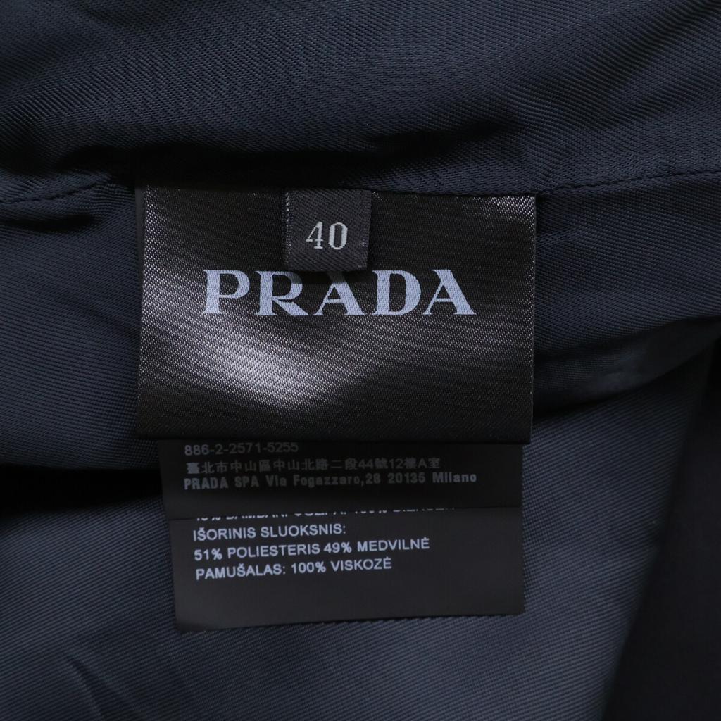 Prada 29Y850 R172 1AIT with Belt Coat 40 blackUsed