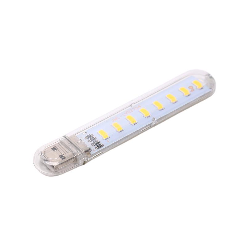 Usb Led Book Lights 8Leds Smd Bulb 5V Power Input White Warm Usb Night Light