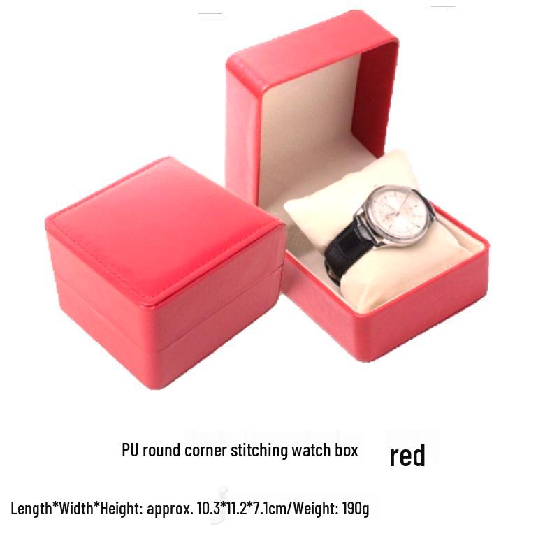 Round Corner PU Leather Watch & Jewelry Display Gift Box