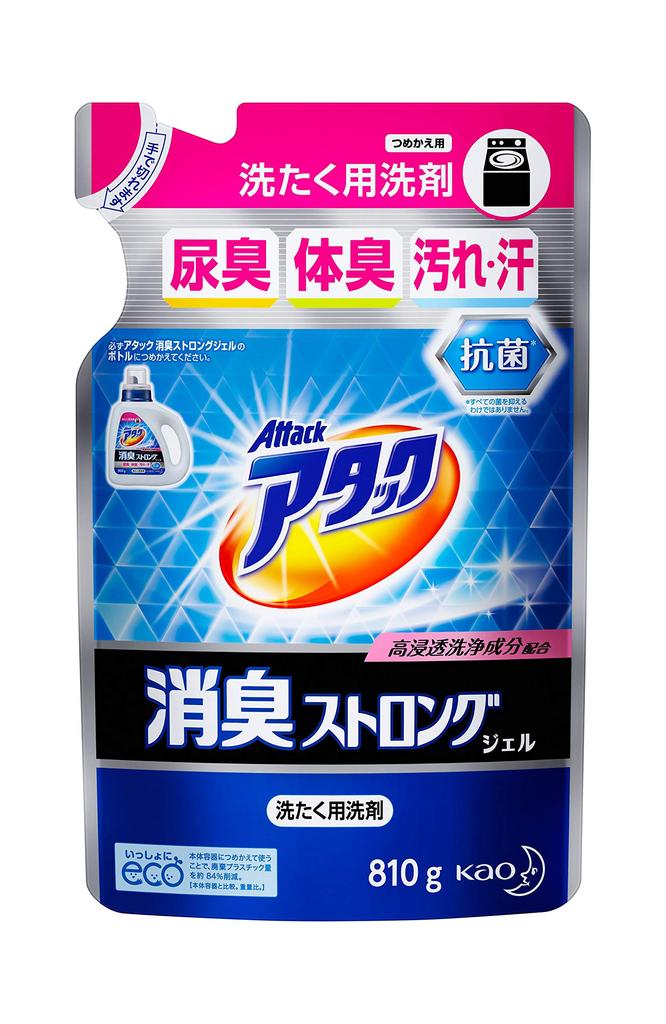 Attack Deodorizing Strong Gel Laundry Detergent Liquid Refill 810g