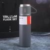 500ml 3-in-1 Lid 304 Stainless Steel Thermos Gift Set, Double Wall Vacuum Insulated Water Bottle with 2 Drinking Cups