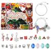 Collana dell'Avvento di Natale Scatola a Sorpresa Orecchini a Bottone Scatola Regalo Foro Gioielli Musicali Scatola a Sorpresa Regalo Calendario del Countdown 24