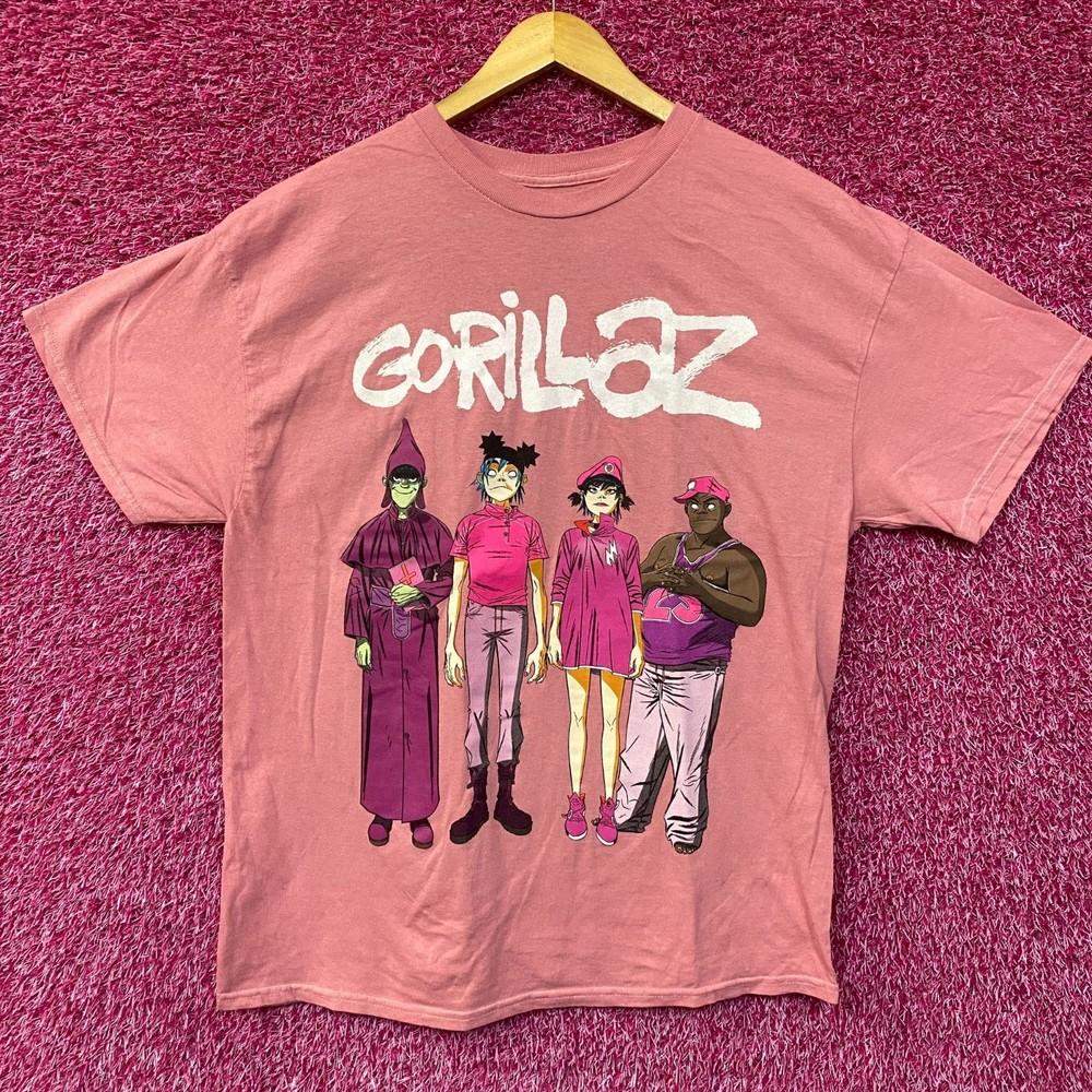 Gorillaz Cracker Island Standing Group Pink TShirt Large Unisex T-Shirt L