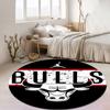 Customizable Chicago Bulls Round Non-Slip Carpet - Ideal for Garden, Picnic, Office, Perfect for Decoration, Suitable For All Seasons