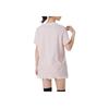 adidas Sports Lifestyle Series Skin-Friendly Breathable Casual Striped Short Sleeve Regular T-Shirt Women Tops Light-Pink White JY7614
