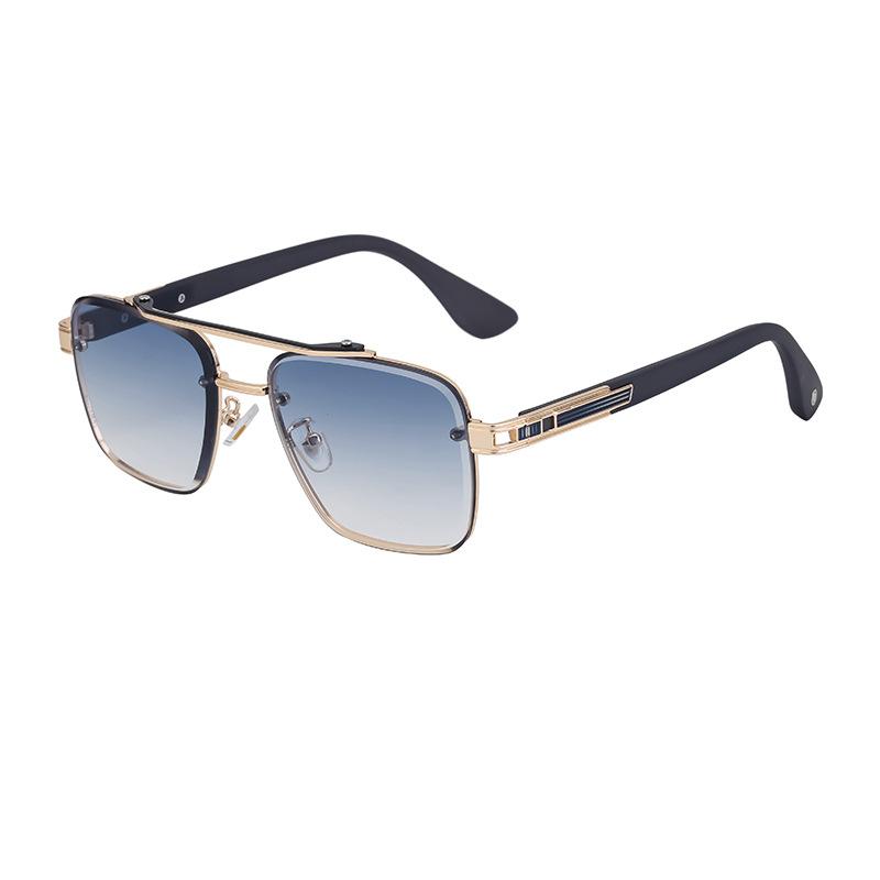 New Rectangular Frame Sunglasses Men's High-end Sunglasses Outdoor Driving Street Photography Trendy Glasses