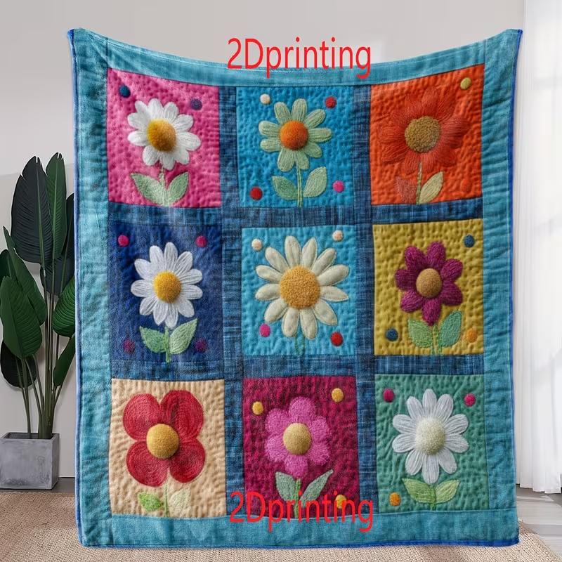 Hawaiian Floral Ultra-Soft Polyester Soft Blanket, Perfect Gift for Home Office Travel Outdoor, Small Throw Blanket Nap Blanket