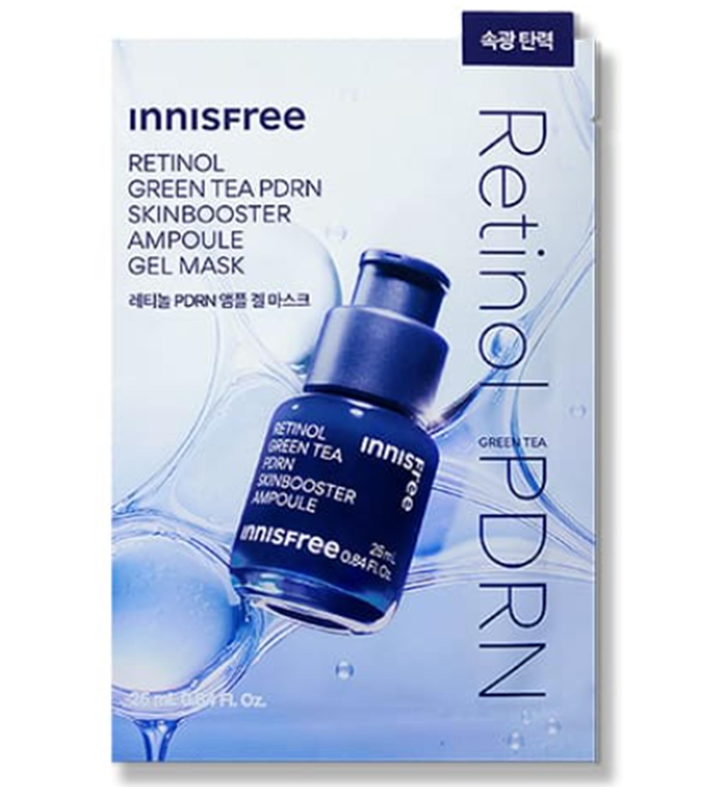 

Innisfree Retinol Green Tea PDRN Skin Booster Ampoule Gel Mask (25ml)