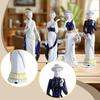Ceramic Girl Statue Porcelain Table Centerpiece Lady Figurine Girl Statue Sculpture for Shelf Office Cabinet Fireplace Bedroom