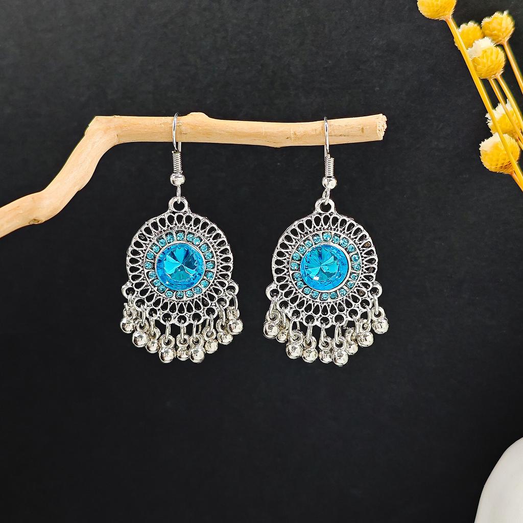 Geometric Ethnic Style Earrings Retro Bohemian Style Tourist Attractions Photo Fringed Earrings