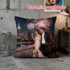 Customized 18x18 inch plush photo pillowcase personalized with your favorite memories, suitable for home, office, and car decora