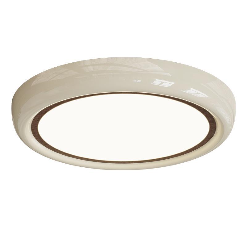 Circular Acrylic Cream Color Ceiling Lamp Nordic Modern Living Room Decoration Bedroom Atmosphere LED Ceiling Light Dimmable