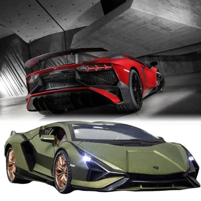 Large Scale 118 Alloy Model Lamborghini Lightning Car With Flashing Lights And Sounds