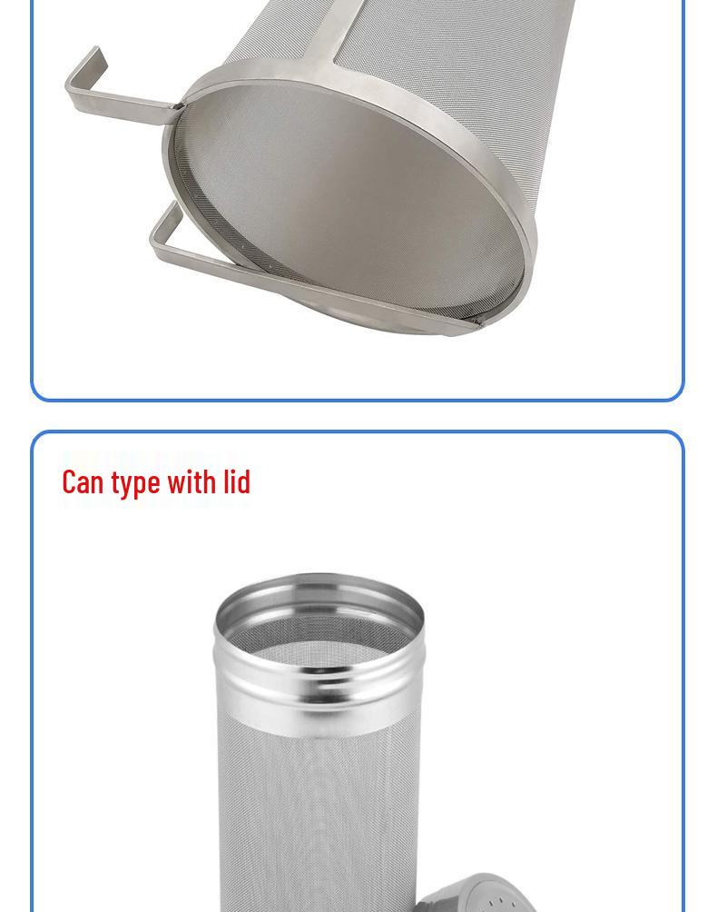 304 Stainless Steel Beer & Beverage Impurity Filter Barrel for Home Brewing