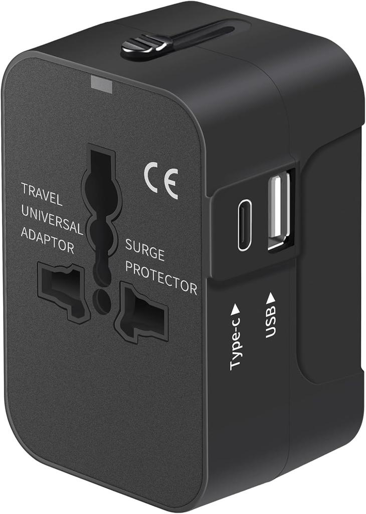 International Adapter Travel Power Outlet 1 1 Outlet Worldwide and Short Circuit Compatible with Countries Including the and China Plug,