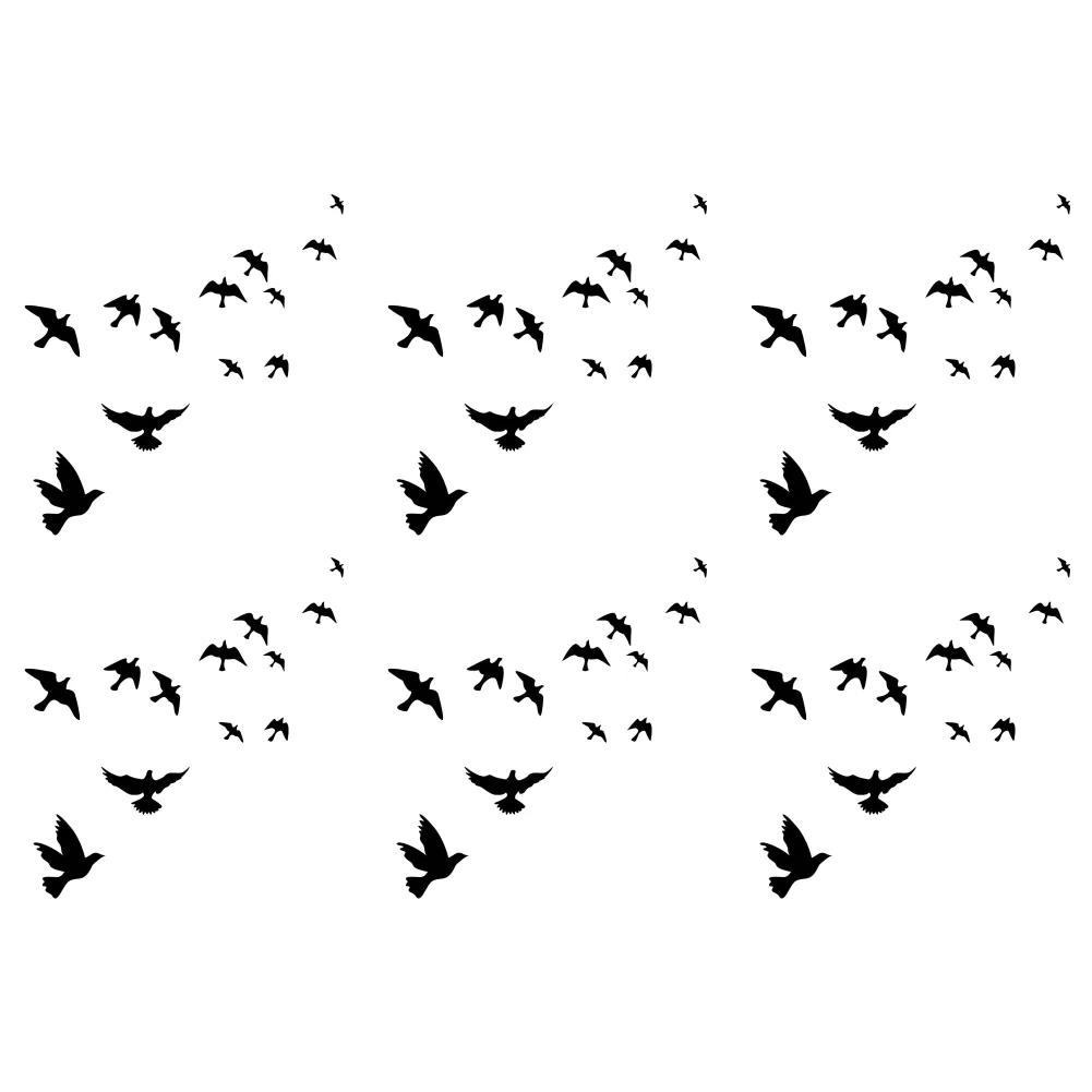 1-10sets Window Alert Bird Stickers Anti-Collision Fly Pigeon Wall Sticker Home Decoration Self-Adhesive Silhouettes Decal Decor