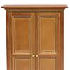 Miniature Wooden Wardrobe Retro Meticulous Workmanship Minimalistic Dollhouse Wooden Upright Wardrobe for 1/12 Doll House