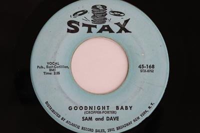 7-tums Skiva SAM & DAVE - Goodnight Baby 45168 STAX 1965 UK Soul/Funk Begagnad
