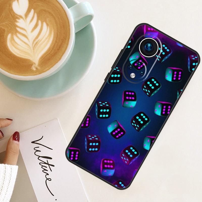 Dices Poker Casino For Honor Magic 8 7 6 Pro Case For Honor 200 400 Lite 90 70 50 X8c X8b X9a X9b X9c X9d Win RT