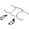 6Pcs Speedometer Frame Trim Steering Wheel Button Decor Carbon Fiber Cover Fit for Mitsubishi