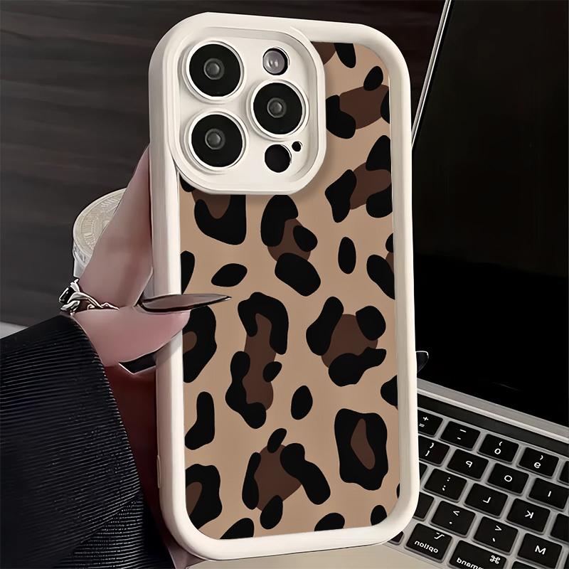 Phone Case for iPhone 17 Air 16E 15 16 Pro Max Leopard Print Trend Desgin Cover 14 Plus 13 12 Mini Soft Shell Silicone Fundas