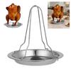 Grilled Chicken Plate Even Heat Distribution Juicy Meat Folding Design Dishwasher Safe Grill Rack Poultry Roasting Accessory
